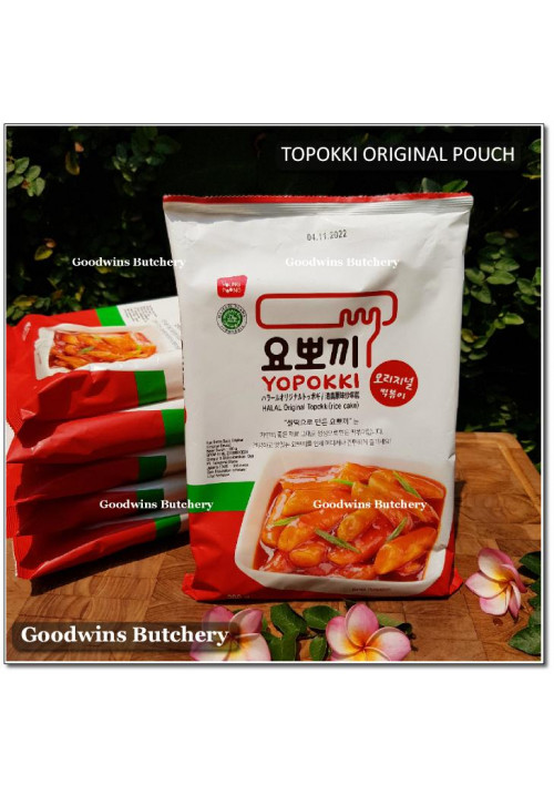 Rice cake Korea YOPOKKI halal ORIGINAL TOPOKKI POUCH 280g